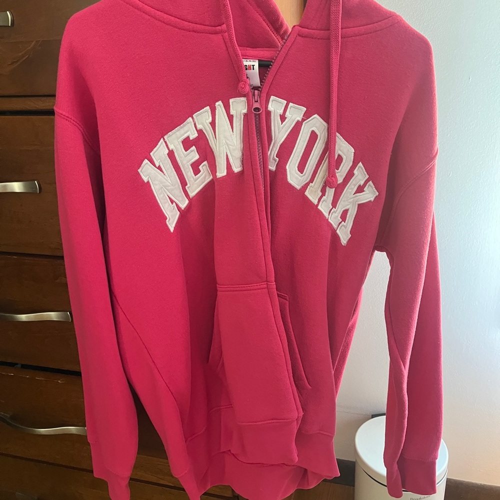 Pink New York zip up